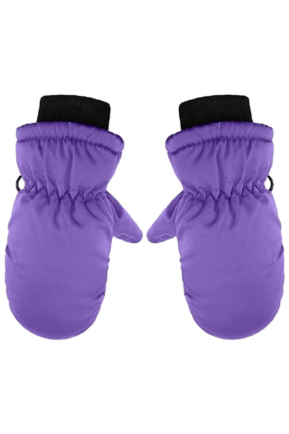 Children Baby Boys Girls Winter Warm Outdoor Skiing Kids Full Finger Mittens