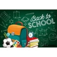 thumbnail image 1 of Children Back To School Backdrop Blackboard Globe Books Graduation Photography Background Photo Studio Photophone Photozone Prop, 1 of 5