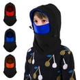 thumbnail image 1 of Children Balaclava Fleece Windproof Ski Mask, iClover Child Cold Weather Face Mask Motorcycle Neck Warmer or Tactical Balaclava Hood for Snowboard Cycling Outdoors Sports Unisex - Blue, 1 of 7