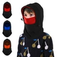 thumbnail image 1 of Children Balaclava Fleece Windproof Ski Mask, iClover Child Cold Weather Face Mask Motorcycle Neck Warmer or Tactical Balaclava Hood for Snowboard Cycling Outdoors Sports Unisex - Red, 1 of 7