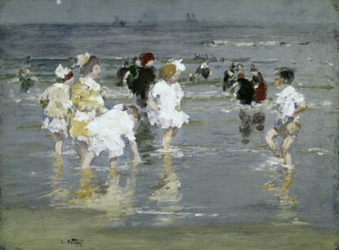 Children on the Beach Edward Potthast (1857-1927 American) Oil on canvas Smithsonian Institution (Hirshhorn Museum & Sculpture Garden) Washington DC USA Canvas Art - Edward Potthast (24 x 36)