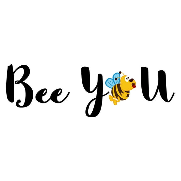 Children Bee You Cute Quotes & Sayings Wall Decal Decoration Bee You Motivational Quote Nursery wall decor Lasts Years and Easily Removable - Size: 10 In(W) x 3 In(H)