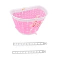 thumbnail image 1 of Children Bike Basket Kids Bicycle Front Basket with Ribbon Bow Handmade Woven Storage Basket for Toddlers Boys Girls Durable Easy to Install Bicycle, 1 of 6