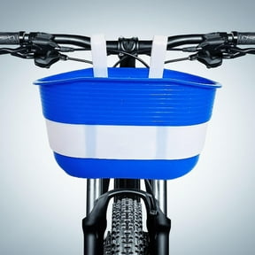 Children Bike Basket Removable Portable Sundries Container Carrying Front Handlebar Basket for Cycling Camping Shopping Blue