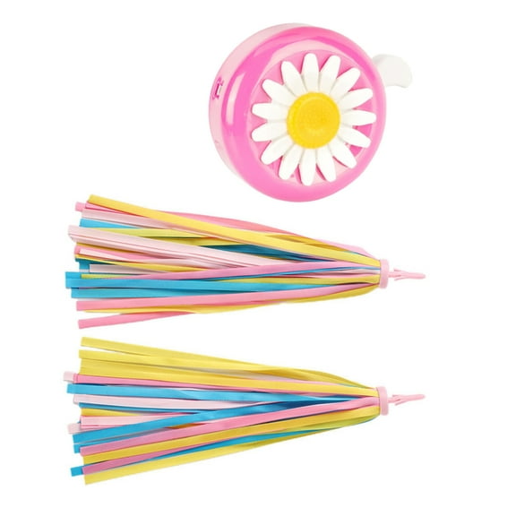Children Bikes Handlebars Bells with Colorful Streamers Kids Bikes Bells Bicycles Grip Ribbon Cyclings Accessories
