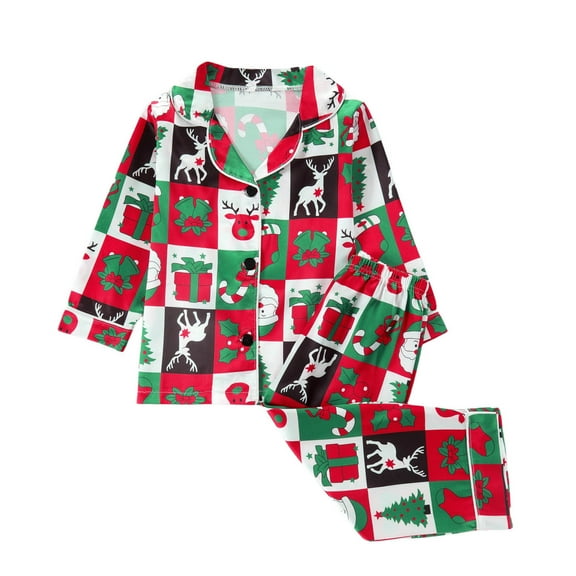 Children Boy Girl 2 Piece Straight Leg Long Leg Graphic Tops Pants Loungewear 2PC Sets for Child Faux Silk Match Lounge Pants 2PC Sets 2025 Clothing