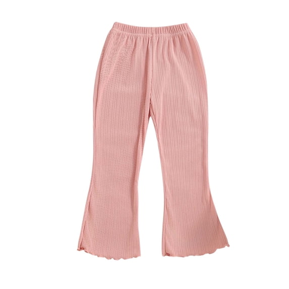 Children Boy Girl Casual Pants for Child Rayon Flared Wide Leg Basic Long Bootcut Leg Summer Fall 2026 Clothes Trendy Y2K 2 Years