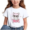 thumbnail image 1 of Children Boy Girl Crewneck Spandex Tops Brunch Blouse for Kid Short 1/2 Sleeve Cat Graphic Kawaii Thermal Fall Winter Shirts 2026 Clothing Regular Fit 9 Years, 1 of 7
