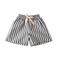 thumbnail image 1 of Children Boy Girl Faux Gauze Linen Sport Athletic Lounge Jogger Shorts for Kid Graphic Ruched Striped Straight Leg Summer Fall Shorts 2026 Soft Comfy Clothes, 1 of 3