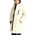thumbnail image 1 of Children Boy Girl Long Collared Neck Parkas Jacket Hooded Outfit for Kid Warm Thick Puffer with Hood Plain Winter Fall Hoods 2025 Clothes, 1 of 9
