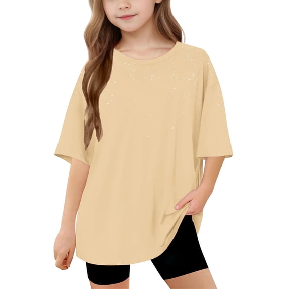 Children Boy Girl Short Sleeve Top Star Graphic Loose Fit Blouse for Child Spandex Casual Cute Basic Summer Fall Shirts 2026 Clothing Country Concert 12 Years