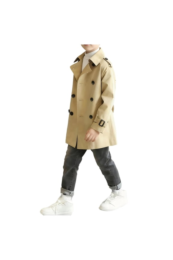 Children Boy Girl Spandex Lounge Button Jacket Trench Outerwear for Child Long Cardigan Basic Fall Winter Coat 2025 Clothing Fashion Country Concert Y2K