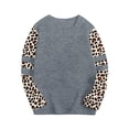 thumbnail image 1 of Children Boy Girl Thermal Basic Tshirts Leopard Print Tops Tee for Kid Long Sleeve Boat Neck Spandex Fall Winter Tee Shirt 2026 Clothes Trendy 11 Year, 1 of 7
