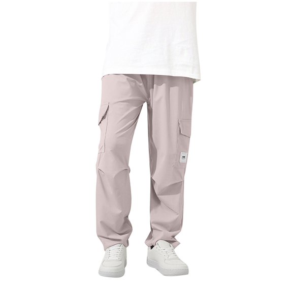 Children Boy Girl Trousers Pants for Kid Work Wild Cargo Sport Gym Casual Straight Leg Elastic Waist Plain Long Leg Summer Fall Trousers Pants 2026 8 Years