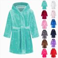 thumbnail image 1 of Children Boys Girls Fashion Bathrobe Soft Cozy Hooded Robe Cloth Bathrobe, 1 of 9
