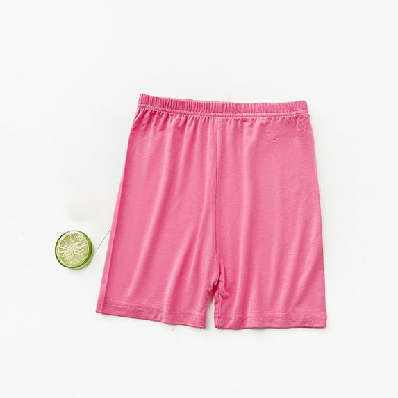 Children Boys Girls High Waisted Leggings Shorts Summer Solid Color Casual Shorts for Toddler Kids Breathable