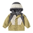 thumbnail image 1 of Children Boys Girls Rain Coats Casual Long Sleeved Waterproof Hooded Jackets Windbreaker Comfortable Lightweight Jacket Green 2 Years, 1 of 4