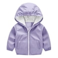 thumbnail image 1 of Children Boys Girls Rain Coats Casual Long Sleeved Waterproof Hooded Jackets Windbreaker Comfortable Lightweight Jacket Purple 8 Years, 1 of 9