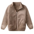 thumbnail image 1 of Children Boys Girls Winter Warm Coral Fleece Thicken Coats Kids Zipper Sweatshirts Jackets Outwear, 1 of 6