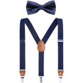 thumbnail image 1 of Children Boys Kids Adults Suspenders - Sturdy Metal Clips Genuine Leather Suspender, 1 of 1