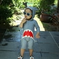 thumbnail image 1 of Children Boys Summer Cartoon One-Piece Hooded Sun Protection Clothing Swimwear Beach Bathing Suit, 1 of 5
