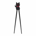 thumbnail image 1 of Children Caimao Doll Kids Helper Flatware Cute Cat Practice chopsticks Training Chopsticks BLACK, 1 of 8