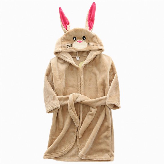 Children Cartoon Home Clothes Bathrobe Winter Boys and Girls Pajamas Flannel Robe
