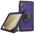 thumbnail image 1 of Children Case for Samsung Galaxy Tab A9 8.7" 2023 SM-X110 / SM-X115, with 360 Rotating Stand, Hand Strap, Shoulder Strap, Pen Holder Full-Body Shockproof Protective Rugged Case - Purple, 1 of 11