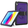 thumbnail image 1 of Children Case for iPad 10th Gen 10.9" 2022, with 360 Rotating Stand, Hand Strap, Shoulder Strap, Pen Holder Full-Body Shockproof Protective Rugged Case for iPad 10th Gen 10.9" 2022 - Purple, 1 of 12