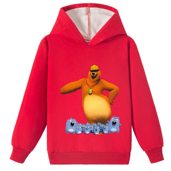 Children Casual Hoodie Grizzy and the Lemmings Long Sleeve Pullover Tops Boys Girls Brushed Sweatshirt