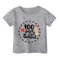 thumbnail image 1 of Children Casual Print T Shirt Round Neck Loose Short Sleeve Tops Boys Girls Daily Wear Back To School Apparel, 1 of 4