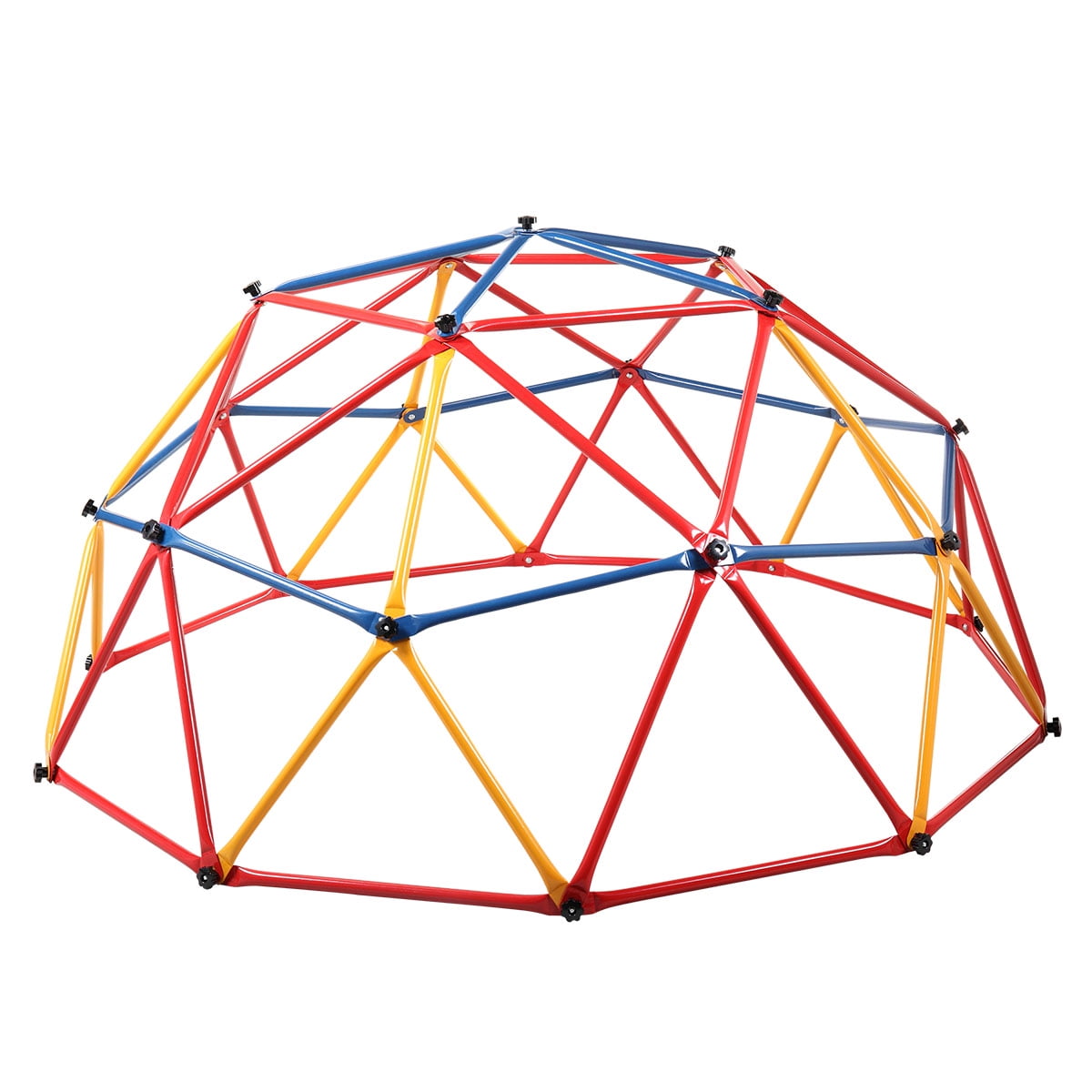 Children Climbing Frame Universal Exercise Dome Climber with Monkey Bars, Outdoor Playground Play Center for Kids, Red Yellow Blue