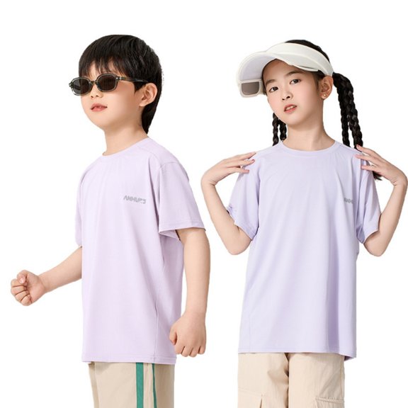 Children Clothing Boys And Girls Cool Quick Drying Short Sleeved Girls T Shirt Versatile Dailywear 9-10 Years