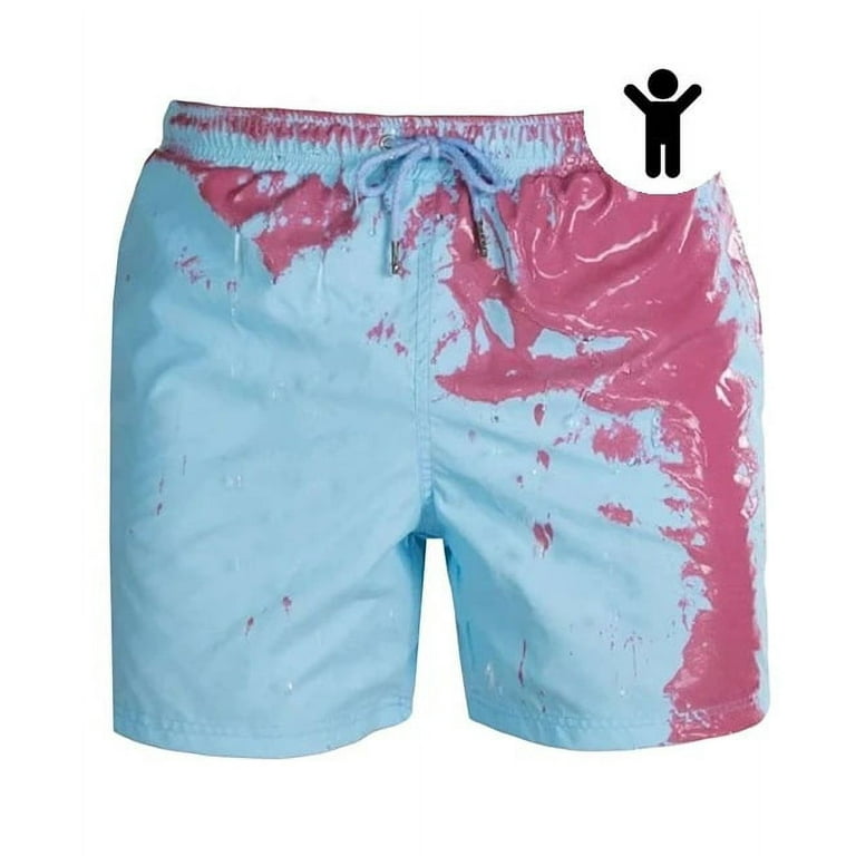 Children's Quick Dry, Color Changing Swim Trunks for Beach Pool