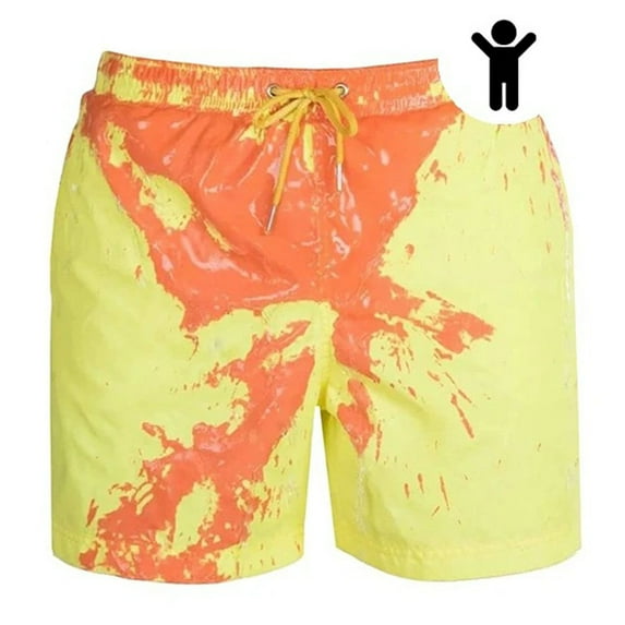 Children Color Changing Swim Trunks Quick Dry Bathing Suits Beach Holiday Party Swim Shorts Boys Board Shorts For Swimming Summer Kids Gradient Surfing Board Shorts