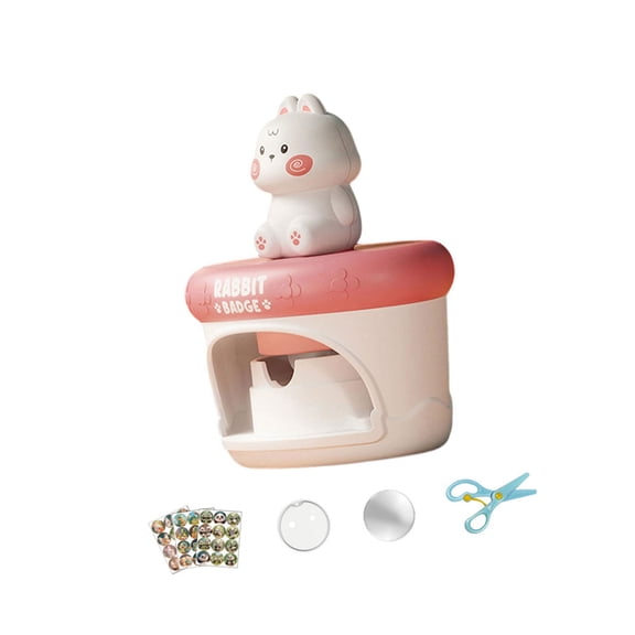 Children Craft Kits Badge Maker Plastic Badges Press Machine Toy For Children Early Educational Crafting Project Toy