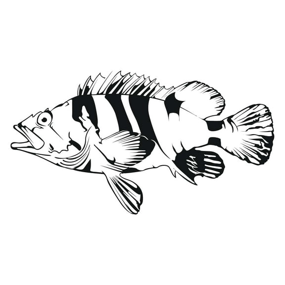 Children Cute Animal Wall Decal Decoration Cute Fish Design Vinyl Wall Decal for Kids Room Lasts Years and Easily Removable - Size: 10 In(W) x 5 In(H)