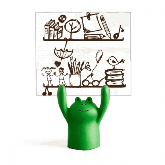 Children Cute Illustration Bookshelf College Memo Holder Cartoon Animal Frog Stand Decoration