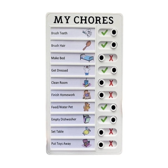 Children Daily Chore Chart for Kids Educational Visual Schedule Board 12x20cm
