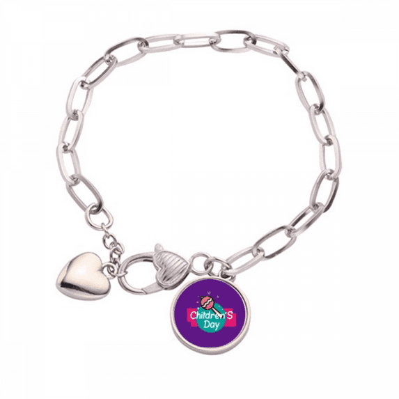 Children Day Pure Happy Naive Heart Chain Bracelet Jewelry Charm Fashion