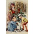 thumbnail image 1 of Children Digging Up A Tree, Watched By Santa Claus Print By Mary Evans Picture Librarypeter & Dawn Cope Collection, 1 of 4