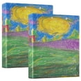 thumbnail image 1 of Children Doodle Pattern 12.4x10.6in PVC Round Ring Binder, D-Ring 3-Hole, Metal Clip, 200 Sheets, 1 of 10