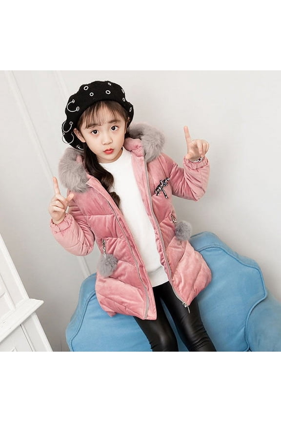 Children Down Coat Winter Teenager Thickened Hooded Cotton-padded Parka Coat Kids Warm Long Jackets Toddler Kids Outerwear