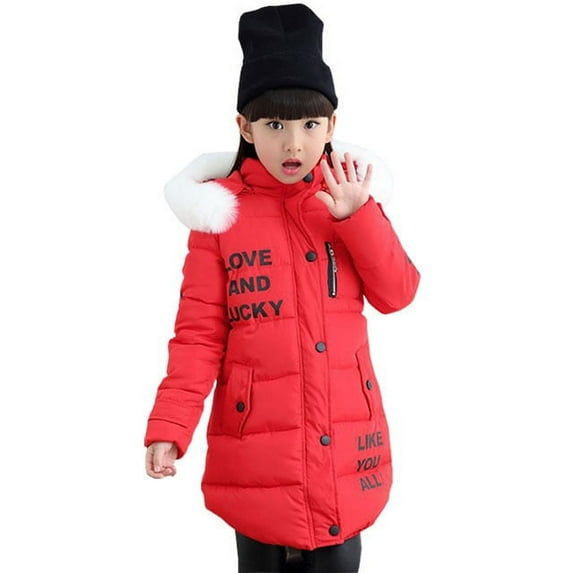 Children Down Coat Winter Teenager Thickened Hooded Cotton-padded Parka Coat Kids Warm Long Jackets Toddler Kids Outerwear