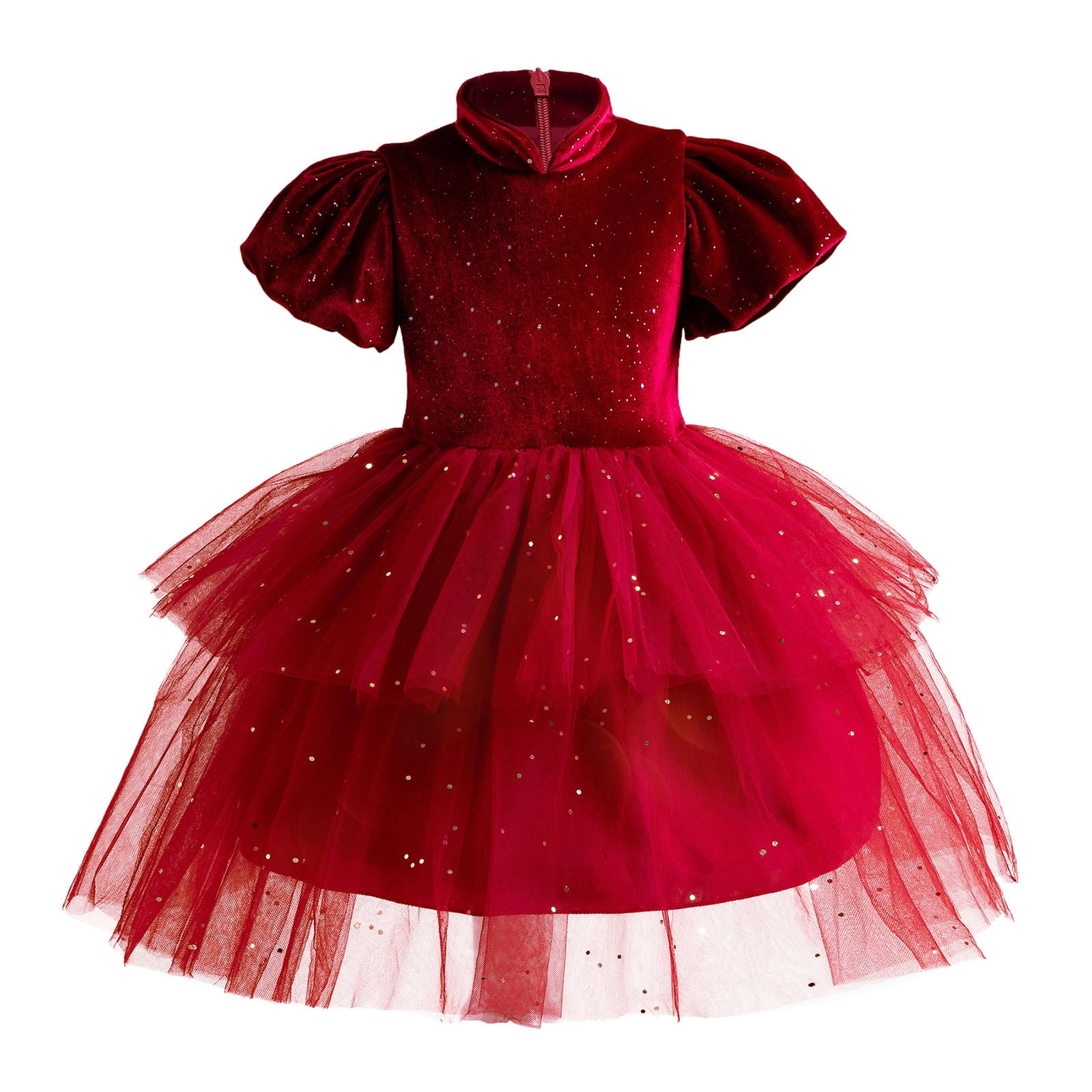 Girls Christmas Dress Girls Red Birthday Cheongsam Baby Princess Dress main image 0