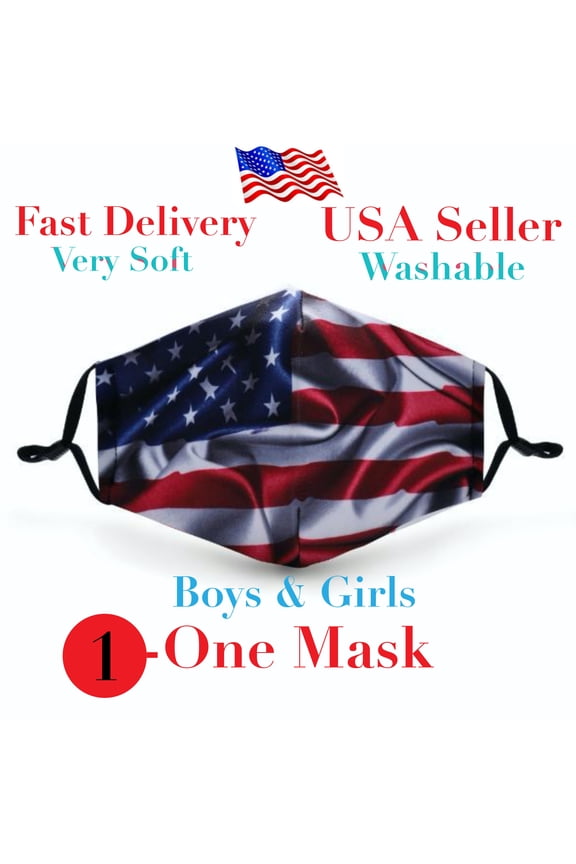 Children Face Mask Cotton Washable Reusable Mask with filter pocket for School