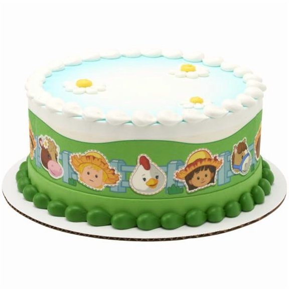 Children Farmyard Fun PhotoCake Edible Cake Border Strips Icing Image,