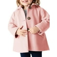 thumbnail image 1 of Children Fashion Autumn Winter Jacket Kids Girls Hooded Buttons Coat, 1 of 2