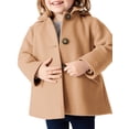 thumbnail image 1 of Children Fashion Autumn Winter Jacket Kids Girls Hooded Buttons Coat, 1 of 2