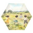 thumbnail image 1 of Children Folding Umbrella UV50+ Waterproof Sun Protection Auto Open Close Compact Fiberglass Frame, 1 of 8